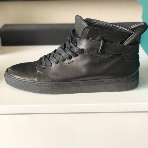 100mm Black Buscemi hi tops - Picture 7 of 8